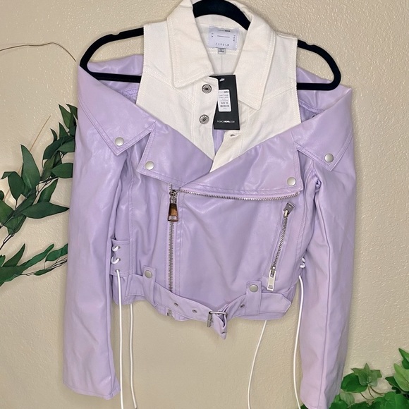 Fashion Nova Moto Cold Shoulder leather Jacket XS - Picture 3 of 12